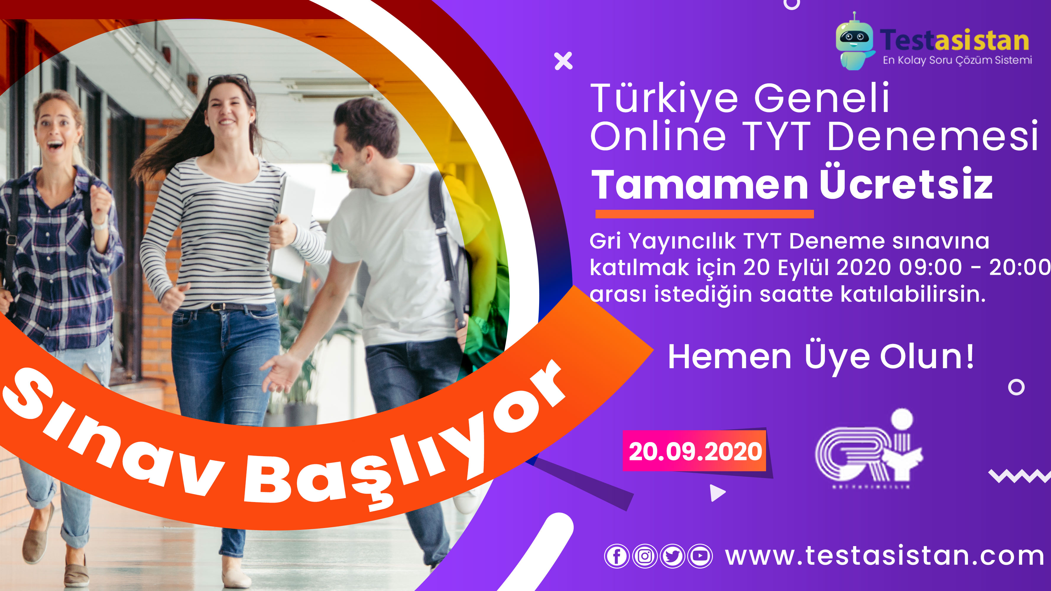 Ücretsiz Online TYT Sınavı 20 Eylül 2020